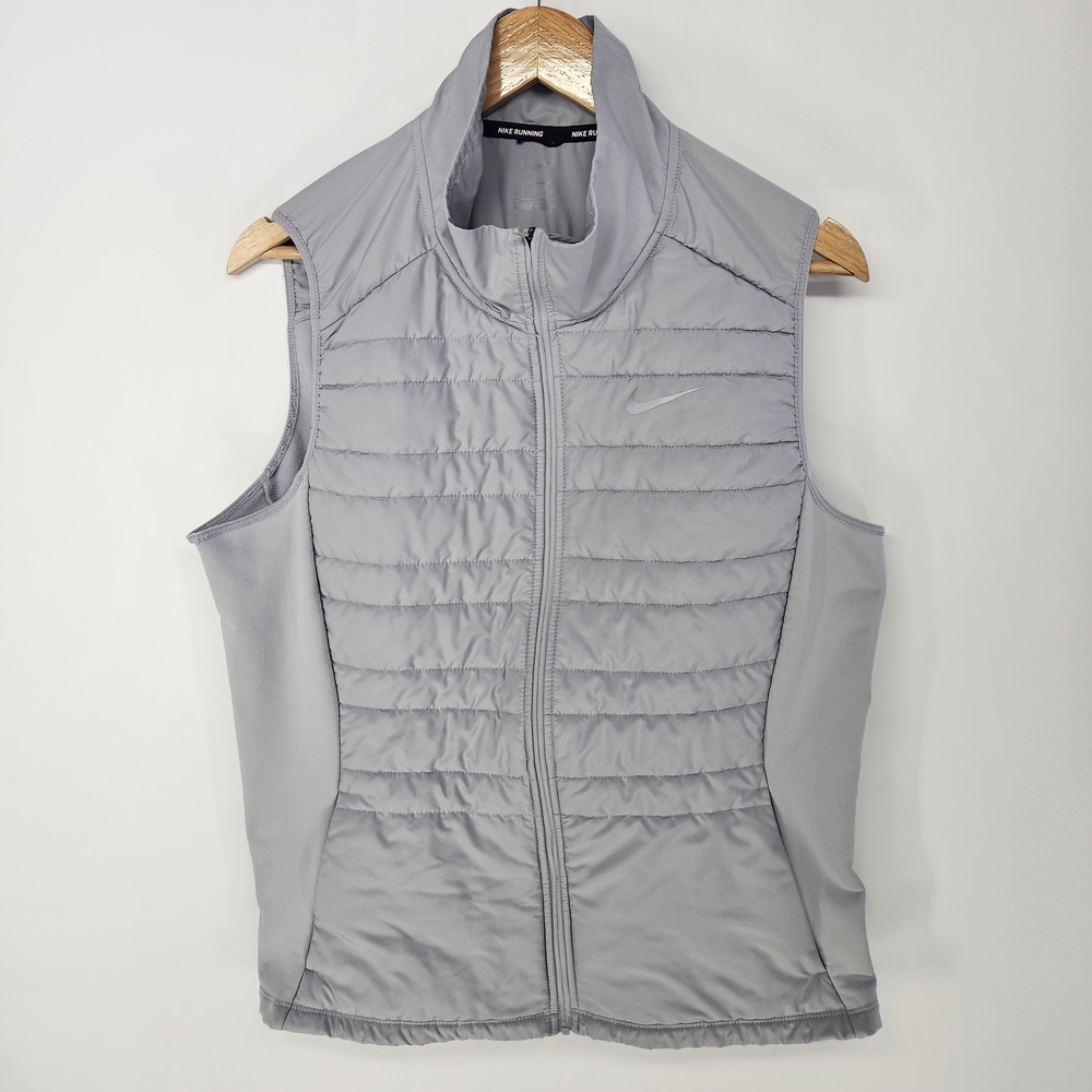 Nike Women's Light Gray Quilted Vest Golf‎ XL